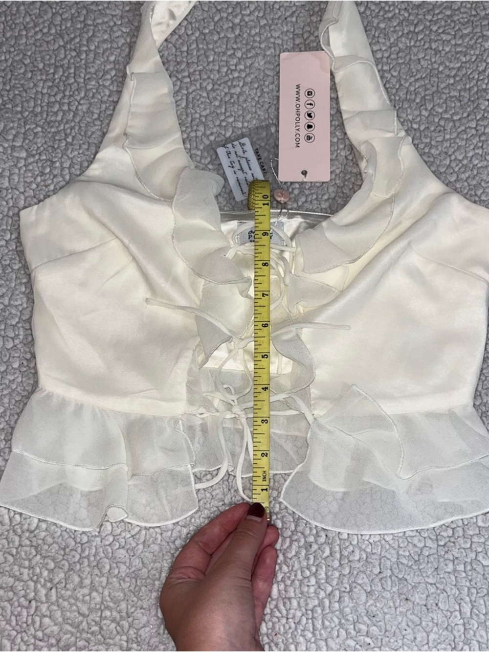 Oh Polly Halter Ruffled Tank - Picture 9 of 10